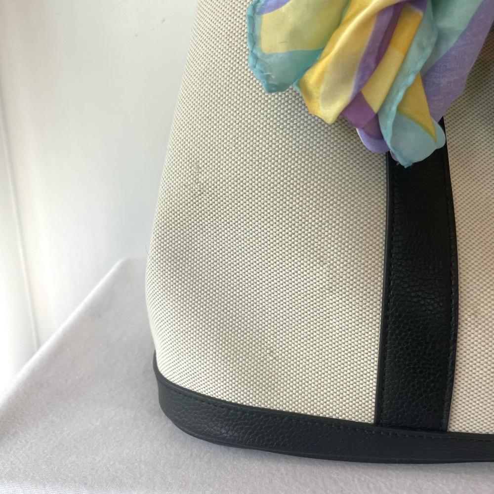 Custom Canvas & Leather Butterfly Tote, w/14 vintage brooches, strap, pouch - Picture 12 of 16